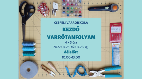 Kezdő Varrótanfolyam - július 