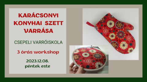 Karácsonyi varrás - 3 órás workshop