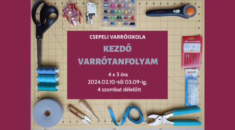 Kezdő Varrótanfolyam - 2024 február